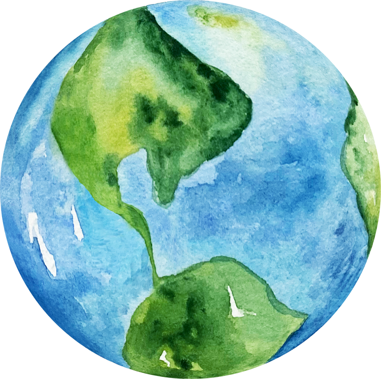 Watercolor Planet Earth